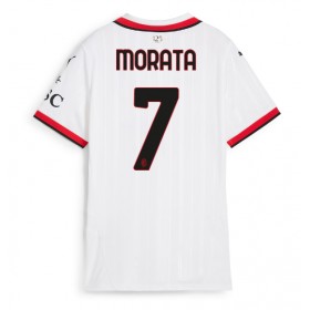 AC Milan Alvaro Morata #7 Borte skjorte til dame 2024-25 Kortermet